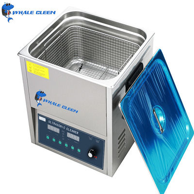 superfície côncava ajustável ultrassônica do líquido de limpeza 20-80C de Digitas da baleia 14.5L azul