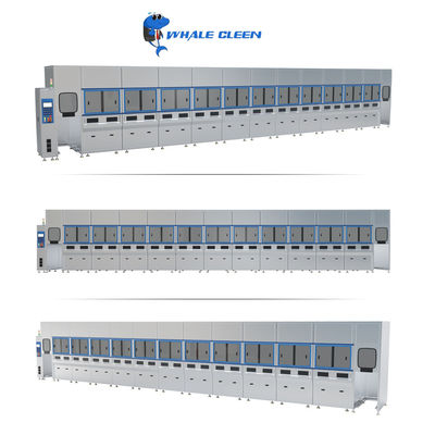 Máquina de limpeza totalmente automático do PLC dos multi tanques com o braço mecânico automatizado