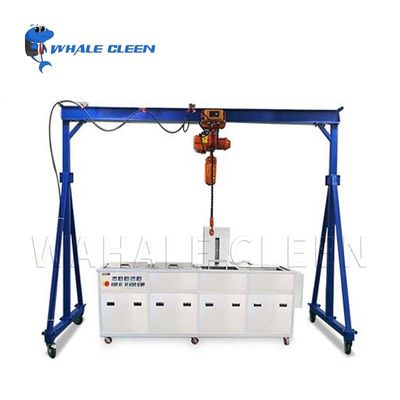 Líquido de limpeza ultrassônico industrial trifásico do poder 1.2KW com multi tanques